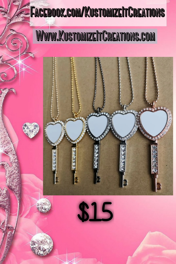 Key Necklace with Heart